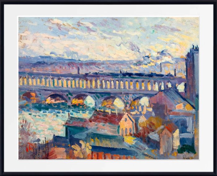 Maximilien Luce Print, View of the Auteuil Viaduct (1905)